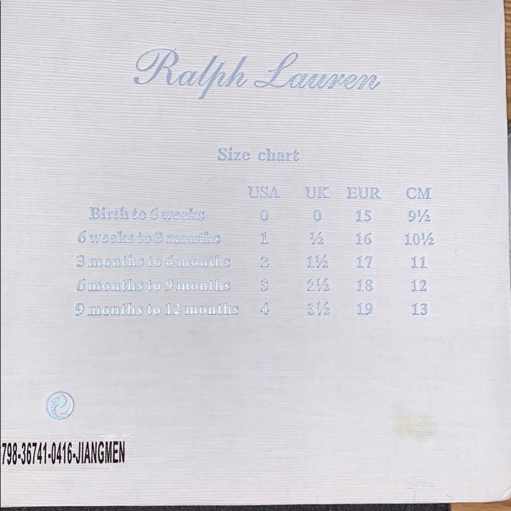 White Ralph Lauren crib sneakers - Picture 7 of 8